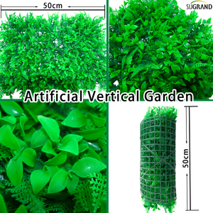  Grădină în aer liber, protejat împotriva UV, perete de iarbă verde din plastic artificial